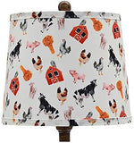 HomeRoots Brown Traditional Table Lamp With Farm Animal Printed Shade 380106-HOMEROOTS 380106