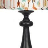 Black Candlestick Multi Color Tribal Arrows Shade table Lamp