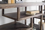 HomeRoots Solid Mango Wood Finish Console Table With Multi Level Shelf 380191-HOMEROOTS 380191