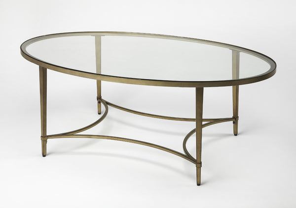 Butler Specialty Monica Gold Oval Coffee Table 3802355