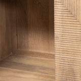 HomeRoots Brown Solid Mango Wood Finish Sideboard With 4 Cabinet Doors 380238-HOMEROOTS 380238