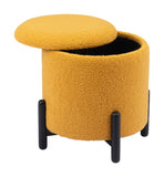 Zuo Modern Calistoga 100% Polyester, Plywood, MDF, Beech Wood Modern Ottoman Yellow 100% Polyester, Plywood, MDF, Beech Wood