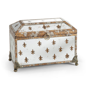 Fleur De Lis Mirrored Box