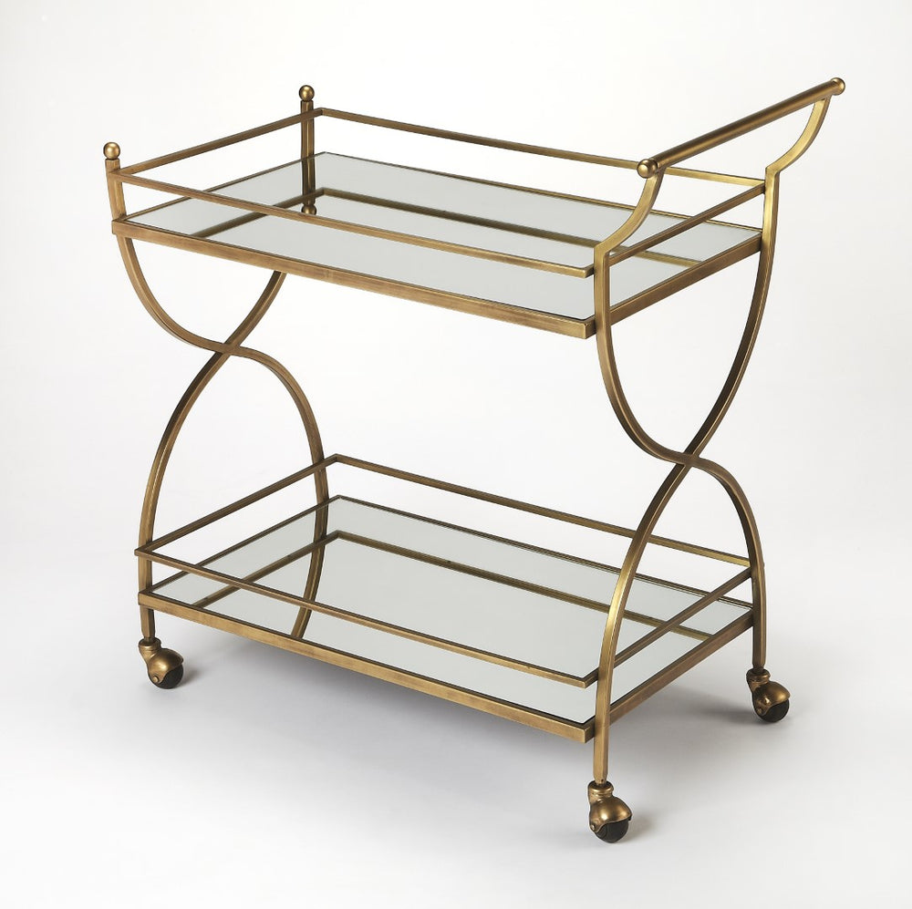 Butler Specialty Graci Antique Gold Bar Cart 3821226