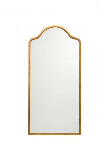 Scalloped Top Mirror - Gold