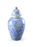 Marbleized Covered Urn (Lg)