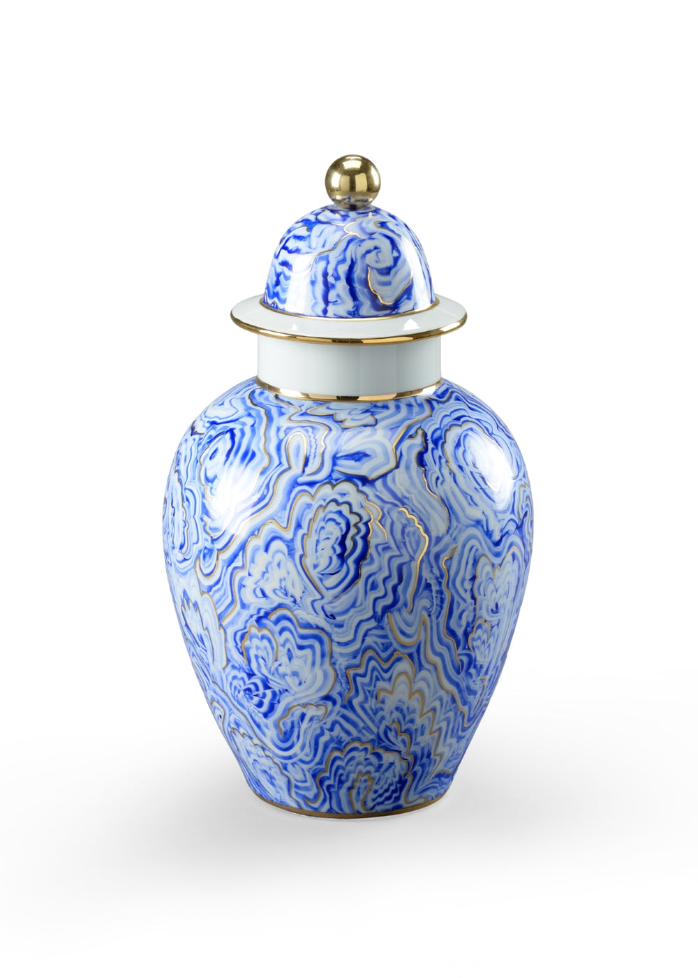 Marbelized Covered Urn (Sm)