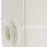 Greek Key Vase - White