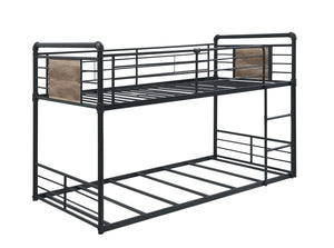 Cordelia Contemporary Twin/Twin Bunk Bed Antique Oak, Sandy Black & Dark Bronze Hand-Brushed Finish 38285-ACME