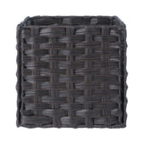 Winsome Wood Melanie 3-Piece Woven Fiber Basket Set, Foldable, Chocolate 38303-WINSOMEWOOD 38303-WINSOMEWOOD