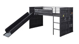 Cargo Contemporary Loft Bed with Slide Gunmetal Finish 38305-ACME