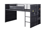 Cargo Contemporary Loft Bed with Slide Gunmetal Finish 38305-ACME