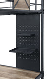 Cordelia Industrial Twin Loft Bed w/Desk Antique Oak, Sandy Black & Dark Bronze Hand-Brushed Finish 38310-ACME