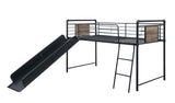 Cordelia Industrial Twin Loft Bed w/Slide