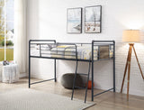 Cordelia Industrial Twin Loft Bed w/Slide Antique Oak, Sandy Black & Dark Bronze Hand-Brushed Finish 38315-ACME