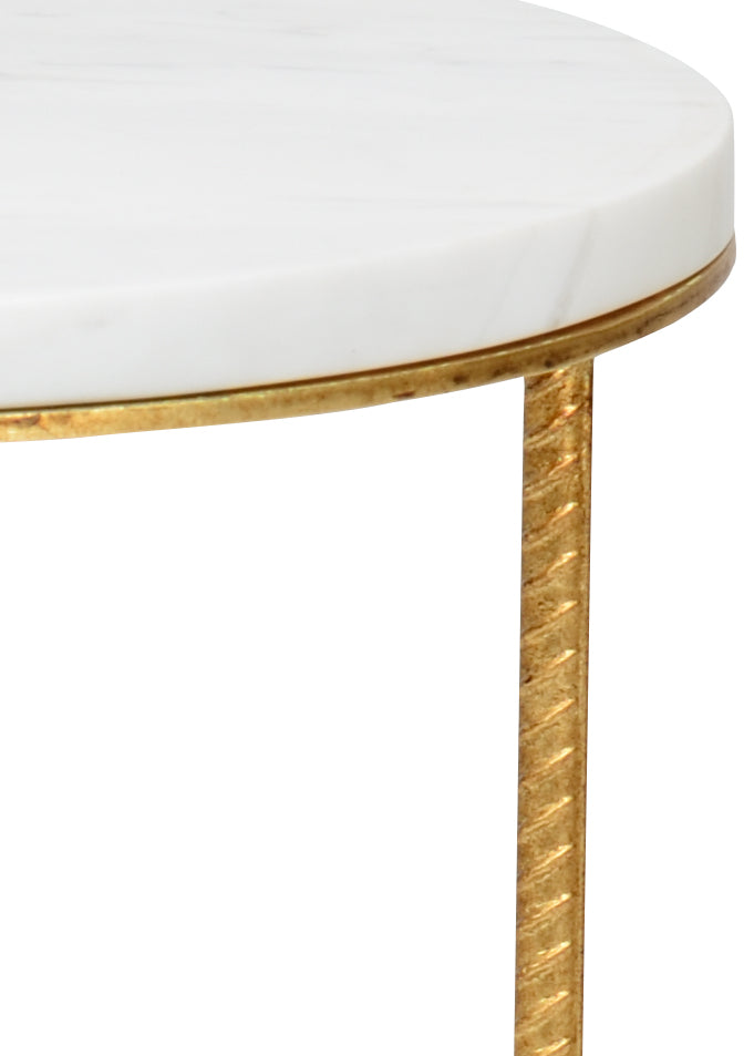 Yonkers Side Table - Marble