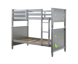 Valerie Contemporary Twin/Twin Bunk Bed Silver Finish 38325-ACME