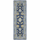 Navy and Blue Bohemian Area Rug