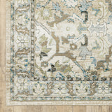 2'x8' Beige and Ivory Medallion Runner Rug