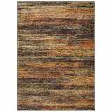 5'x8' Gold and Slate Abstract Area Rug