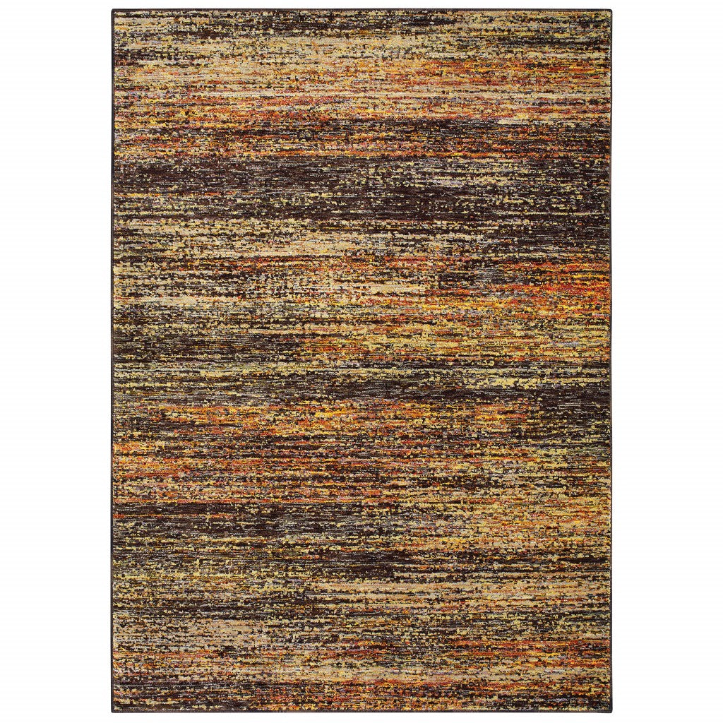 6'x9' Gold and Slate Abstract Indoor Area Rug