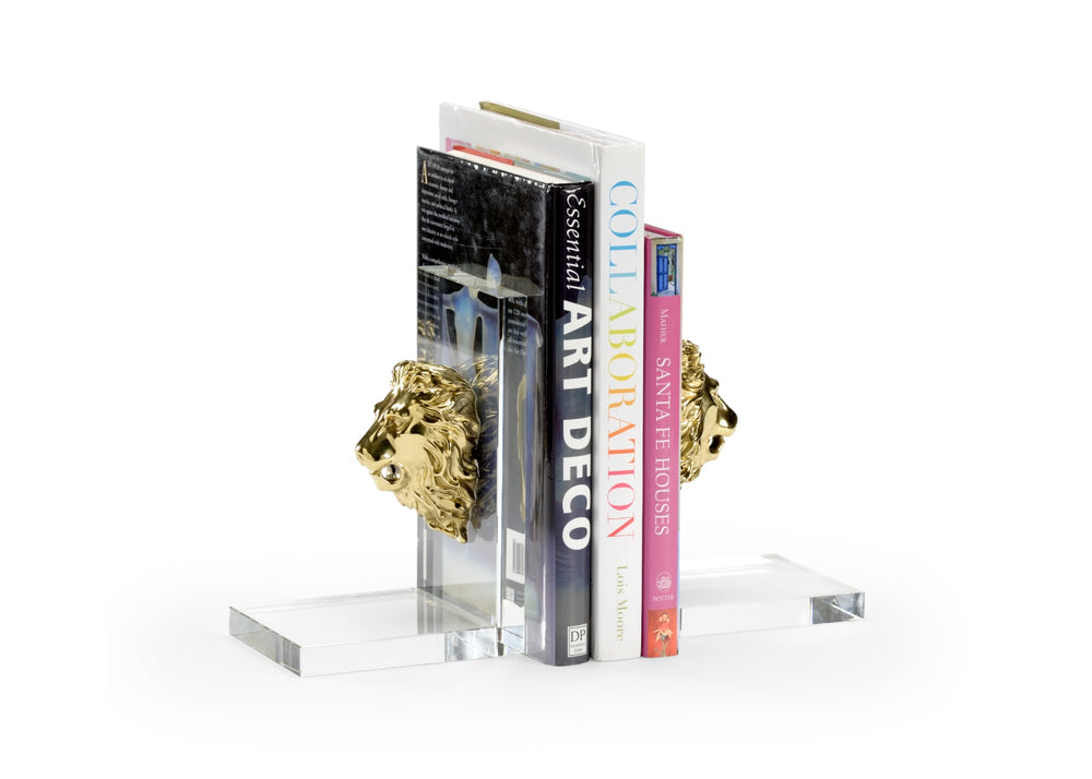 Lion Head Bookends (Pr)