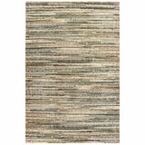 6' x 9' Ivory Sage Abtract Lines Indoor Area Rug