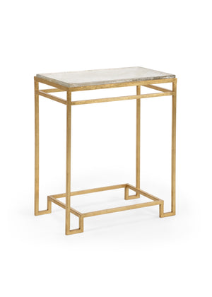 Seed Glass Side Table - Gold