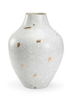 Gold Crackle Urn (Lg)