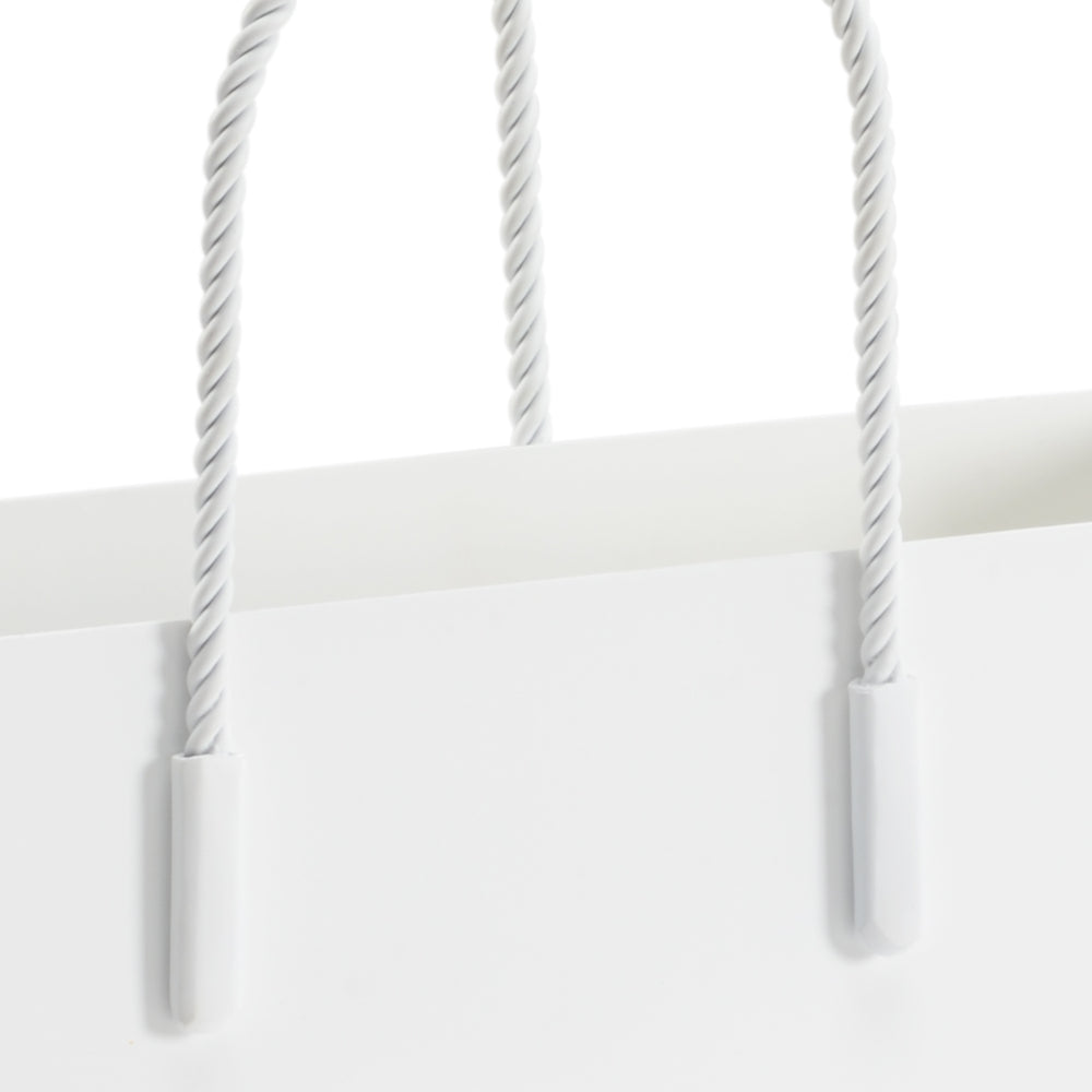 White Chic Tote Magazine Rack