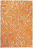 5’ x 8’ Orange Zebra Pattern Indoor Outdoor