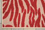 5’ x 8’ Red Zebra Pattern Indoor Outdoor