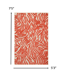 5’ x 8’ Red Zebra Pattern Indoor Outdoor