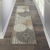 2’ x 6’ Natural and Gray Indoor Outdoor Runner Rug