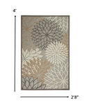 4’ x 6’ Natural and Gray Indoor Outdoor Area Rug