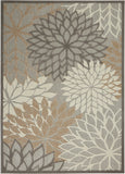 4’ x 6’ Natural and Gray Indoor Outdoor Area Rug