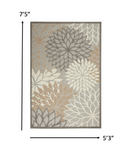 5’ x 8’ Natural and Gray Indoor Outdoor Area Rug