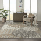 7’ x 10’ Natural and Gray Indoor Outdoor Area Rug