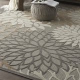 8’ x 11’ Natural and Gray Indoor Outdoor Area Rug