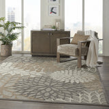 8’ x 11’ Natural and Gray Indoor Outdoor Area Rug