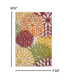 8’ x 11’ Red Warm Harvest Indoor Outdoor Area Rug