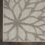 8’ x 11’ Silver and Gray Indoor Outdoor Area Rug