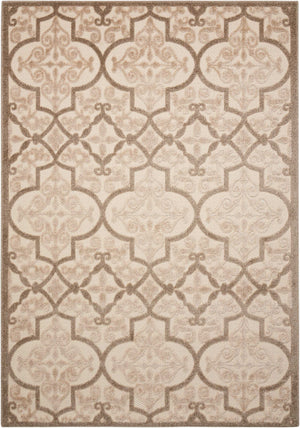 5’ x 8’ Cream and Beige Trellis Indoor Outdoor