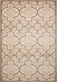 Cream and Beige Trellis Indoor Outdoor Area Rug