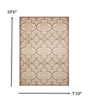 8’ x 11’ Cream and Beige Trellis Indoor Outdoor