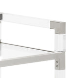 Chelsea House Acrylic Bar Cart Nickel