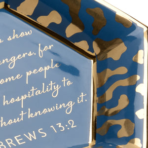 Honeycomb Jungle Verse Plate - Inspirational Ceramic Art with Striking Jungle Design for Decor