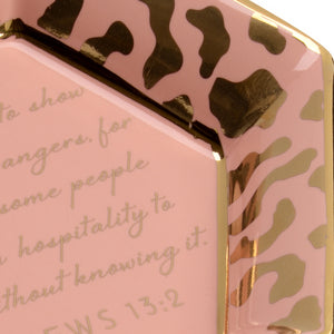 Honeycomb Jungle Verse Plate - Inspirational Ceramic Art with Striking Jungle Design for Decor