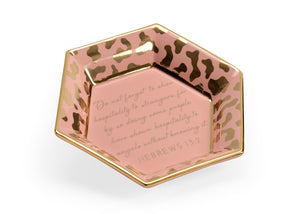 Honeycomb Jungle Verse Plate - Inspirational Ceramic Art with Striking Jungle Design for Decor