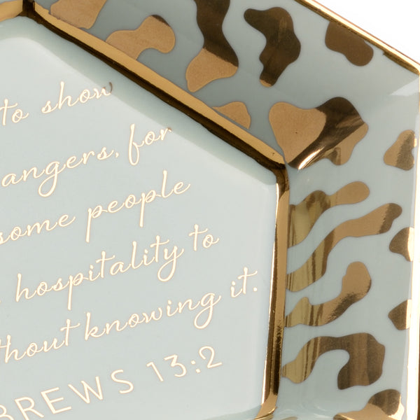 Honeycomb Jungle Verse Plate - Inspirational Ceramic Art with Striking Jungle Design for Decor